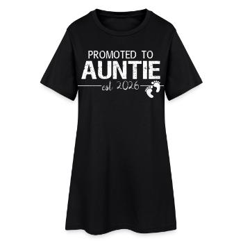 Promue tante 2026 Cadeau de la nouvelle tante - Robe T-shirt Femme - noir - Devant