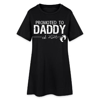 Promoted To Daddy 2026 New Dad Gift - Women’s T-Shirt Dress - black - Front