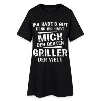 Griller - Robe T-shirt Femme - noir - Devant