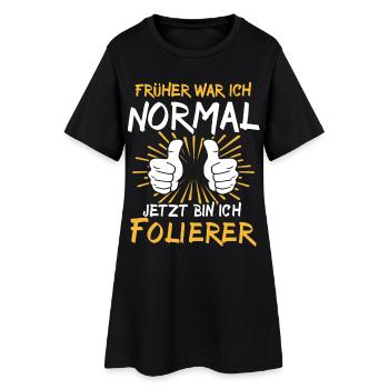 Expression Folier - Robe T-shirt Femme - noir - Devant