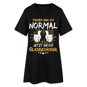 Dicton du nettoyeur de verre - Robe T-shirt Femme - noir - Devant