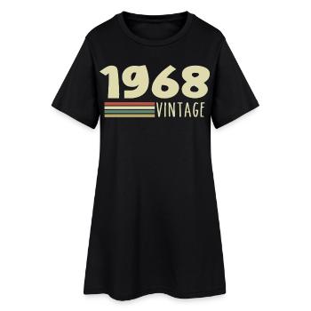 1968 Anniversaire 1968 - Robe T-shirt Femme - noir - Devant