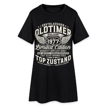 Cadeau d’anniversaire vintage 1977 - Robe T-shirt Femme - noir - Devant