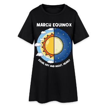 L’équinoxe de mars égale jour et nuit - Robe T-shirt Femme - noir - Devant