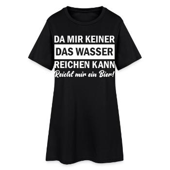 Comme personne ne peut me donner d’eau, la bière me suffit - Robe T-shirt Femme - noir - Devant