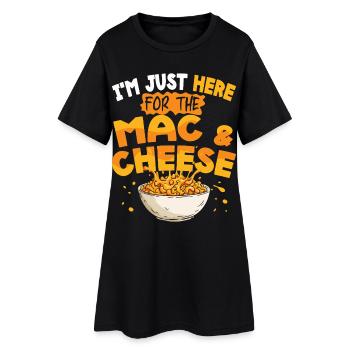 Je le suis uniquement à cause de la nourriture réconfortante Mac & Cheese - Robe T-shirt Femme - noir - Devant