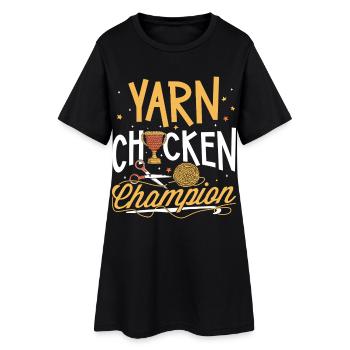 Champion de la laine au crochet - Robe T-shirt Femme - noir - Devant