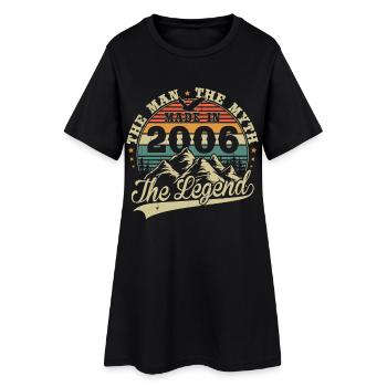 Cadeau d’anniversaire vintage vintage 2006 - Robe T-shirt Femme - noir - Devant