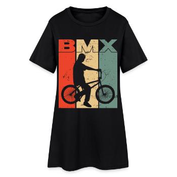 Vintage BMX Bike Freestyle Fahrer Bike Geschenk - Frauen T-Shirt-Kleid - Schwarz - Vorne