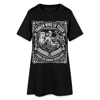 Tanken Wird Zu Teuer Spritpreise Rauben Das Budget - Frauen T-Shirt-Kleid - Schwarz - Vorne