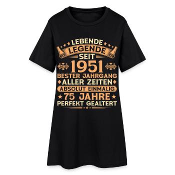 75e anniversaire cadeau Vintage Legend de 1951 - Robe T-shirt Femme - noir - Devant