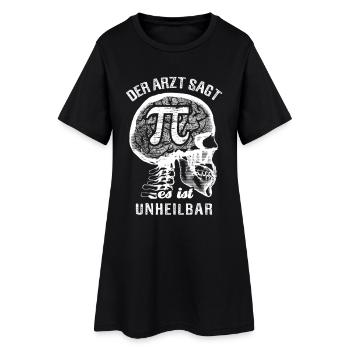 Le médecin dit que c’est incurable - Jour Pi - 3,1415 - Robe T-shirt Femme - noir - Devant