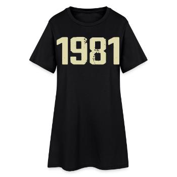 Jubilé 1981 - Robe T-shirt Femme - noir - Devant