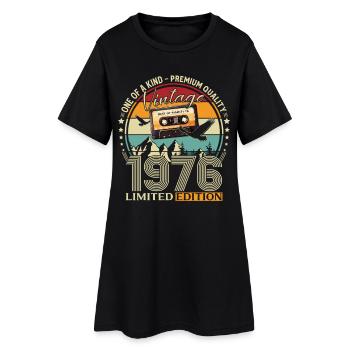 50th Birthday Gift Husband Vintage March 1976 - Women’s T-Shirt Dress - black - Front