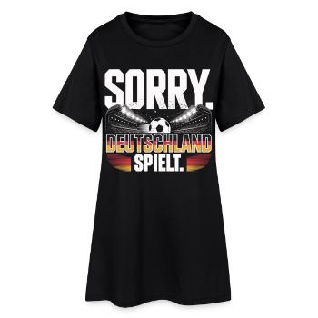 Sorry Deutschland Spielt Fußball Fan - Frauen T-Shirt-Kleid - Schwarz - Vorne