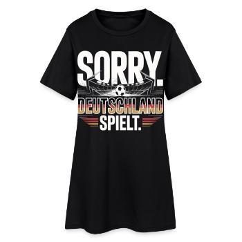 Sorry Deutschland Spielt Fußball Fan - Frauen T-Shirt-Kleid - Schwarz - Vorne