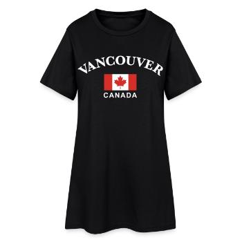 Vancouver, Canada - Robe T-shirt Femme - noir - Devant