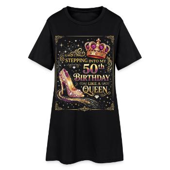 Entrer dans mes 50 ans et 50 ans - Robe T-shirt Femme - noir - Devant