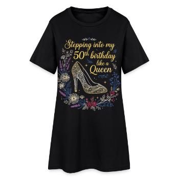 Entrer dans mes 50 ans et 50 ans - Robe T-shirt Femme - noir - Devant