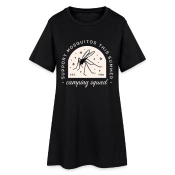 Camping moustiques drôles de camp squad citations sarcastiques - Robe T-shirt Femme - noir - Devant