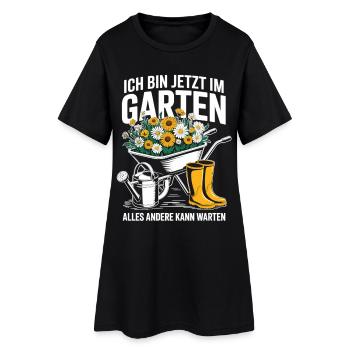 Chemise de jardinage Je suis dans le jardin maintenant - Robe T-shirt Femme - noir - Devant