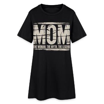 Mama The Woman The Myth The Legend Shirt - Frauen T-Shirt-Kleid - Schwarz - Vorne