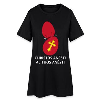 Pâques orthodoxe Christos Anesti Alithos Anesti - Robe T-shirt Femme - noir - Devant
