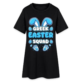 Équipe grecque de Pâques Pâques Joyeuses Pâques - Robe T-shirt Femme - noir - Devant