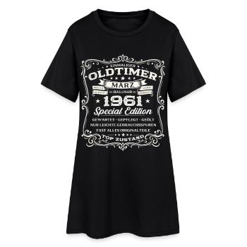 Cadeau pour le 65e anniversaire : Mari Voiture ancienne Mars 1961 - Robe T-shirt Femme - noir - Devant