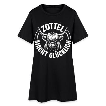 Le bétail des Highlands Highlands poilu te rend heureux - Robe T-shirt Femme - noir - Devant