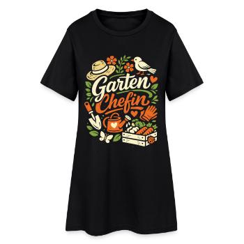 Cadeau Jardinier Patron - Robe T-shirt Femme - noir - Devant
