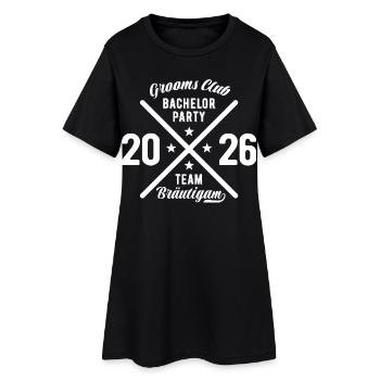 Marié de l’équipe Enterrement de vie de garçon 2026 - Robe T-shirt Femme - noir - Devant