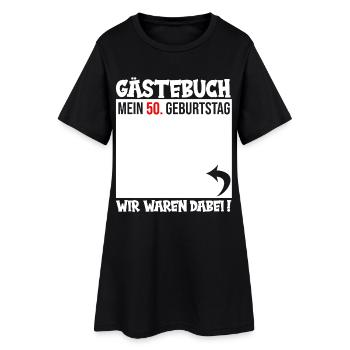 50e anniversaire du livre d’or – Nous attendons - Robe T-shirt Femme - noir - Devant