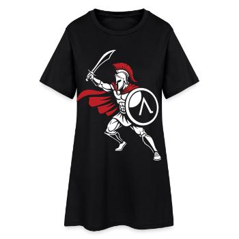 Guerrier Spartiate Épée Mascotte Spartan Strike - Robe T-shirt Femme - noir - Devant