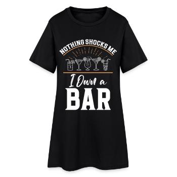 Propriétaire de pub, barman, cocktail, barmaid, bar - Robe T-shirt Femme - noir - Devant