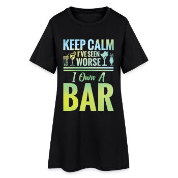 Barbesitzer, Mixologe, Bar-Enthusiast, Kneipenbesitzer, - Frauen T-Shirt-Kleid - Schwarz - Vorne