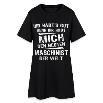 Ingénieur - Robe T-shirt Femme - noir - Devant