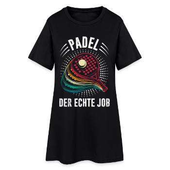Jeu de padel PADEL LE VRAI TRAVAIL Padel Sports Drôle - Robe T-shirt Femme - noir - Devant