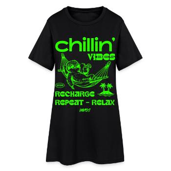Ambiances relaxantes : Recharger et se détendre - Robe T-shirt Femme - noir - Devant