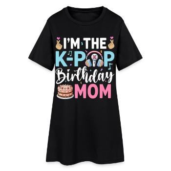 Je suis la maman d’anniversaire K-Pop - Robe T-shirt Femme - noir - Devant