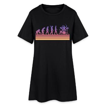 Drummer Evolution - Women’s T-Shirt Dress - black - Front