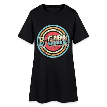 fille fille de breakdance - Robe T-shirt Femme - noir - Devant