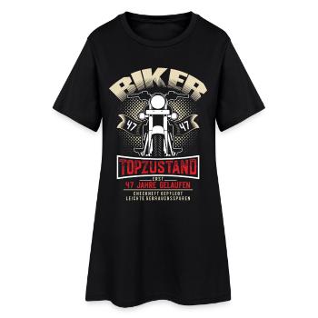 47. Geburtstag Motorradfahrer Motorrad - Frauen T-Shirt-Kleid - Schwarz - Vorne
