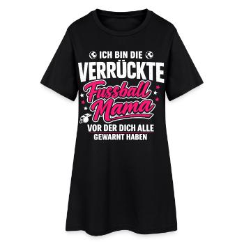 La Maman Folle du Foot - Robe T-shirt Femme - noir - Devant