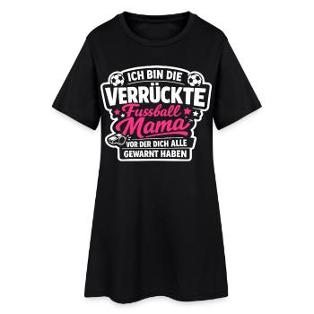La Maman de Foot Folle Drôle - Robe T-shirt Femme - noir - Devant