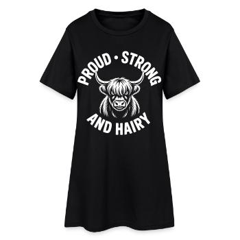 Vache des Highlands / Bœuf des Highlands – J’adore les Highlands - Robe T-shirt Femme - noir - Devant