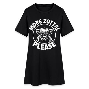 Vache des Highlands / Bœuf des Highlands – J’adore les Highlands - Robe T-shirt Femme - noir - Devant