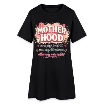 La maternité Certains jours je la porte Chemise - Robe T-shirt Femme - noir - Devant