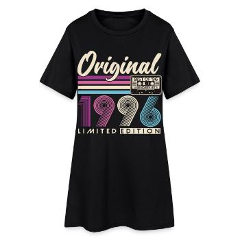 1996 Jahrgang Vintage Retro Geburtstag Geschenk - Frauen T-Shirt-Kleid - Schwarz - Vorne