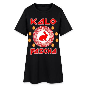 Kalo Pascha grec Grèce de Pâques - Robe T-shirt Femme - noir - Devant